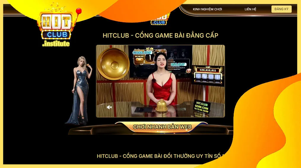 Hình ảnh giao diện nền tảng giải trí trực tuyến Hitclub