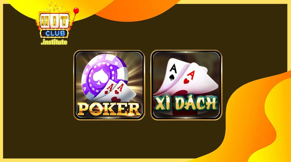 Hình ảnh các trò chơi bài truyền thống như Poker và Xì dách trên nền tảng online