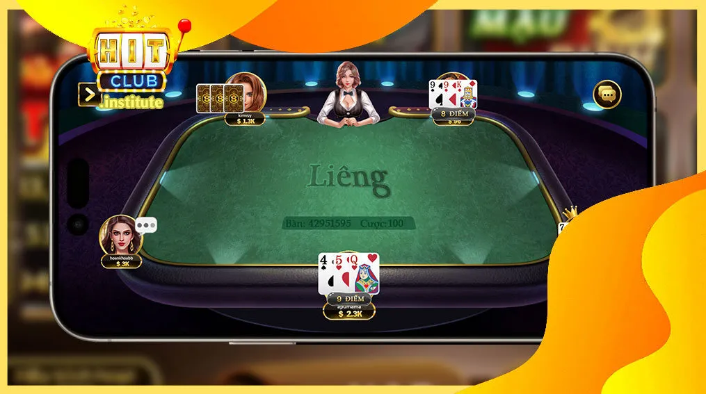 Giao diện trò chơi Bài Liêng trực tuyến trên một nền tảng game